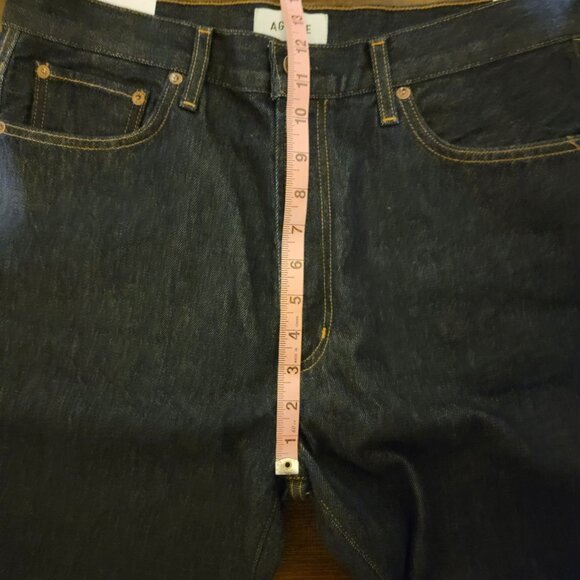 Agolde Leena Mid Rise Baby Flare Jeans Womens 27 Dark Wash Denim Country Western - Picture 6 of 7